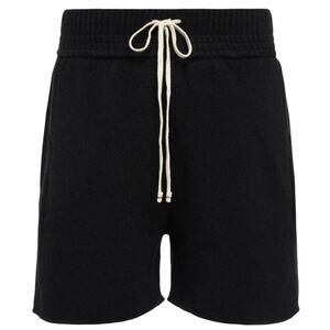 Les Tien Luxury Cashmere Yacht Shorts Jet Black size S Hand Knitted in Italy